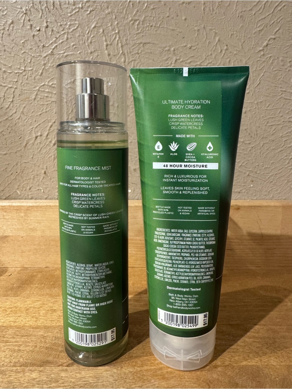 NWT Rainkissed Leaves Fragrance Mist & Body Cream Bundle - Picture 2 of 2